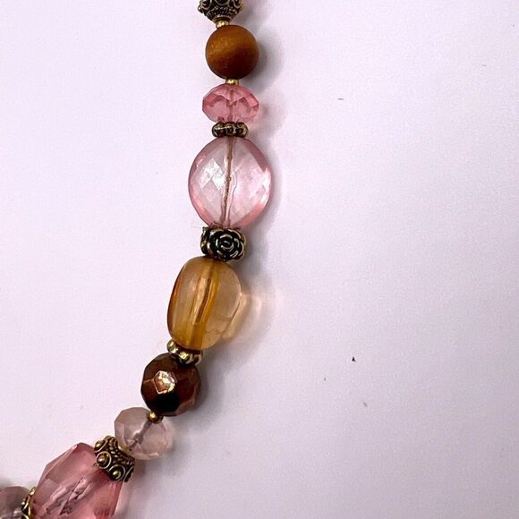 *3/$20* Napier wooden bead and faux crystal necklace - Picture 4 of 4